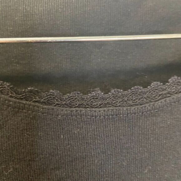 BP. Black Long Sleeve Tee Lace trim Neckline and Cuffs Women's Top NWT - Picture 8 of 8